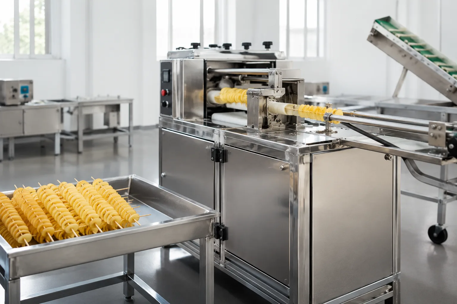 Automated Spiral Potato Cutting Machine